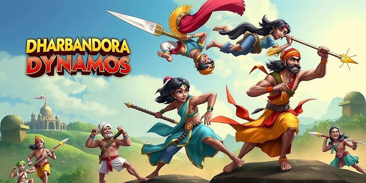 Dharbandora Dynamos Official Cover Art Dharbandora Dynamos game cover showing Indian characters in action against Goan landscape backdrop