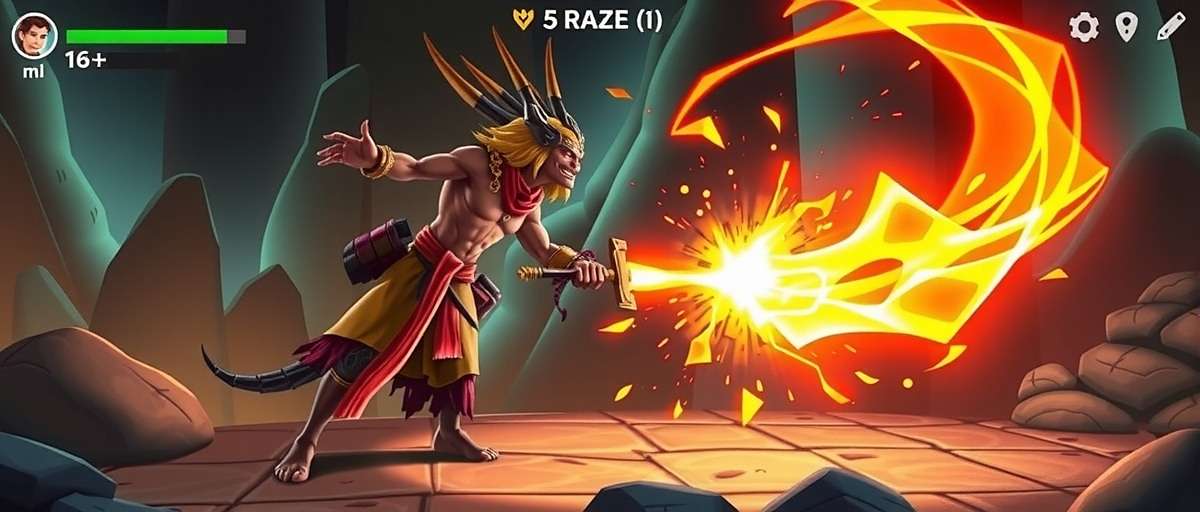 Dharbandora Dynamos Combat Scene Dharbandora Dynamos gameplay showing character using special ability in combat against mythical creature