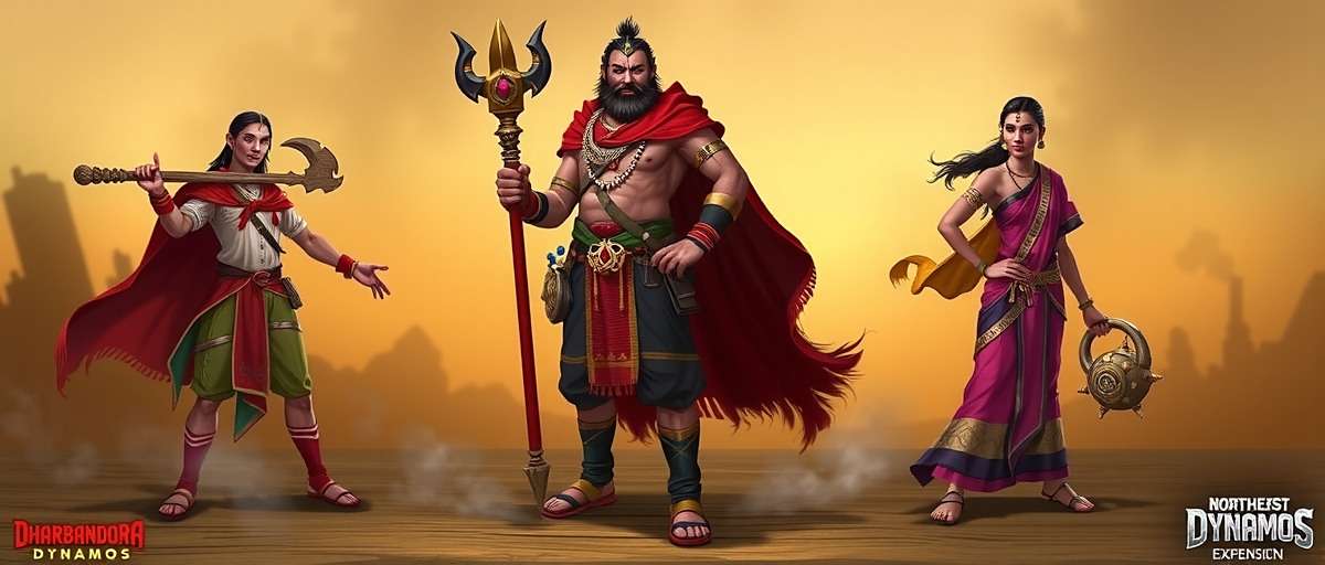 Northeast Dynamos Expansion Concept Art Concept art for upcoming Northeast Dynamos expansion showing tribal characters in traditional Northeast Indian attire